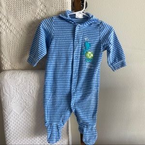 Vintage Carter’s terry cloth striped onesie footie